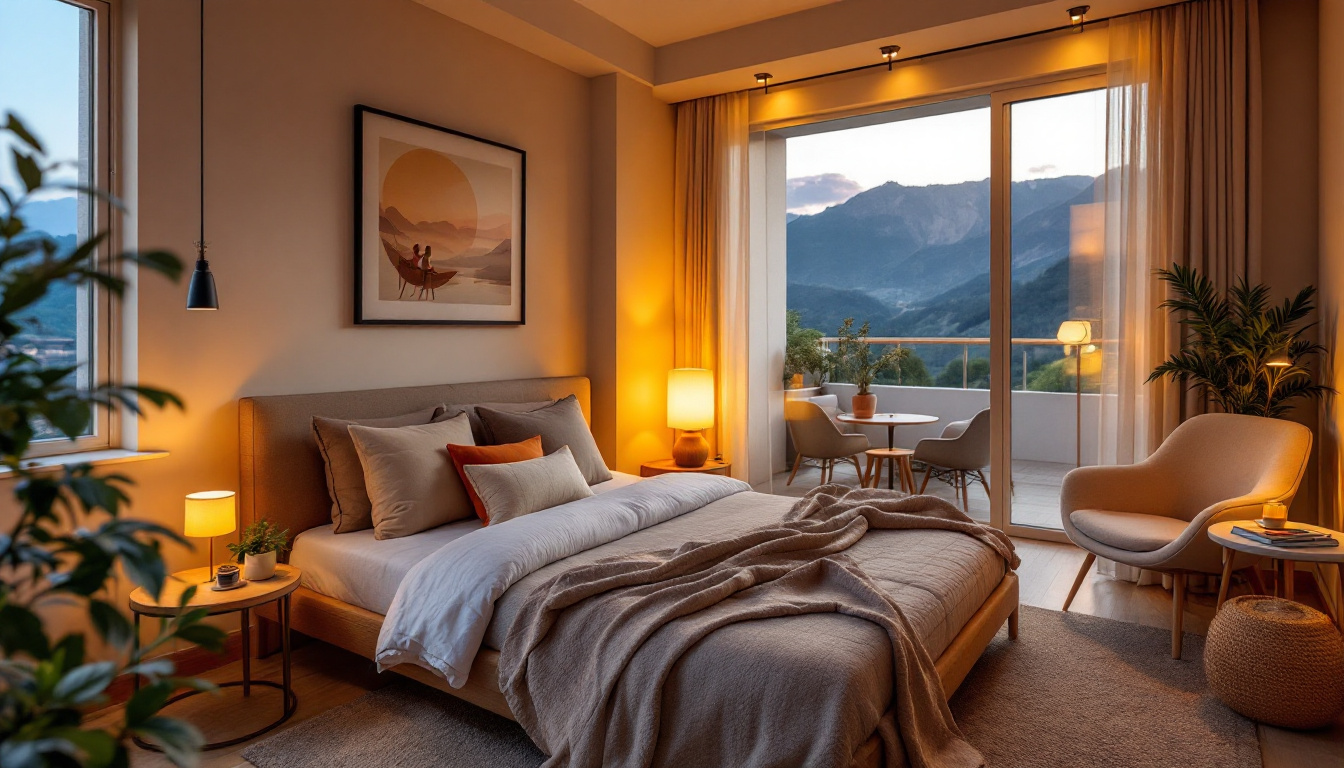 A photograph of a cozy and inviting accommodation space